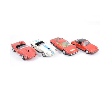 Collection of mostly Burago loose model cars, 1:24 scale, approx 37 models in total.