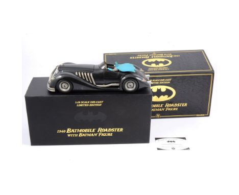 Corgi Toys model 1940 Batmobile Roadster with Batman figure, 1:18 scale, limited edition 254/4000, with certificate and box.