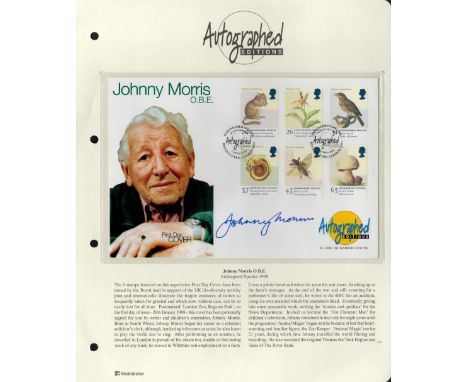 Johnny Morris Tv Presenter (1916 1999) Signed Westminster Autographed Editions First Day Cover. Good condition. All autograph