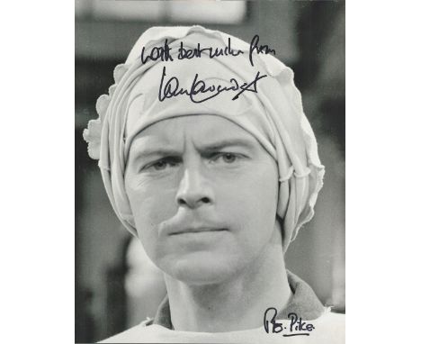 Ian Lavender signed Dads Army 10x8 black and white photograph pictured as his role as Private Pike in the hit comedy series. 