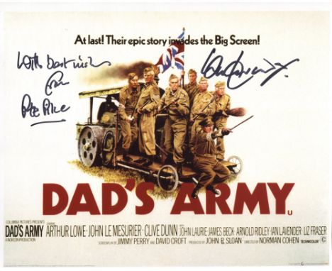 Dads Army 8x10 comedy photo signed by actor Ian Lavender who played Private Pike in the series. Good condition. All autograph