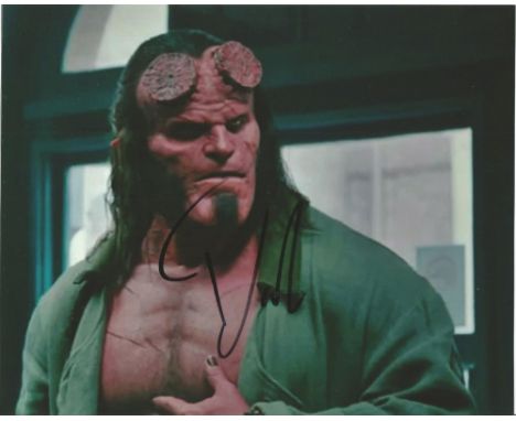 Actor David Harbour signed 10x8 colour image in character as Hellboy from the eponymous 2019 superhero film. David Kenneth Ha