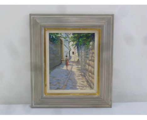 G. Deal framed oil on panel titled Vaison-la-Romaine, Provence, signed bottom right, 24 x 19cm