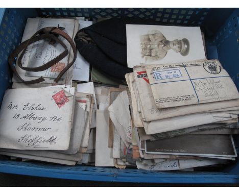 WWI Sheffield Interest - photographs, letters, postcards and other miscellaneous items, mainly relating to the schooling and 