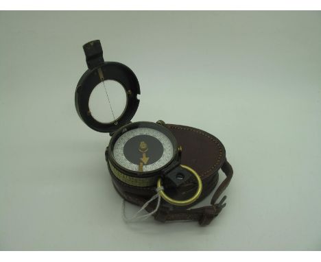 WWI Verners Pattern Mark VII Prismatic Marching Compass, marked on rear 'B-L' 'Made in Switzerland' No. 764 '1915' with broad