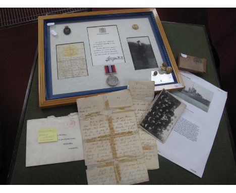 WWII Royal Navy Interest: items relating to the military service of ordinary seaman Kenneth Whitney who was killed in action 