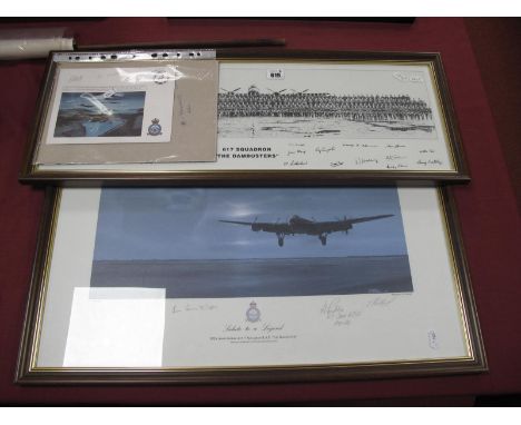 A Signed First Day Cover Flown in a Tornado, after P.E Holland 'Salute To A Legend' limited edition print, 593 of 1200, with 