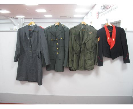 A Royal Army Ordnance Corps Dress Tunic, American Military dress jacket,  Military Institute dress and US jacket.
