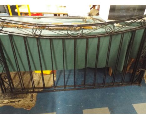 Two Wrought Iron Drive Gate, Each 185 Cm Long.