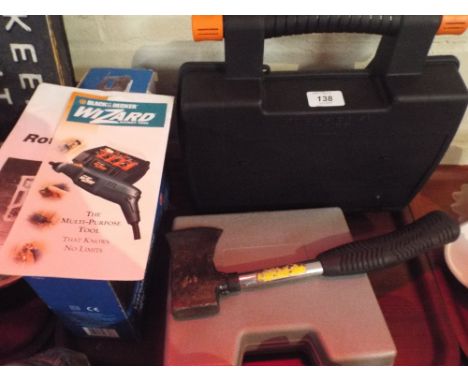 A Cased Black and Decker Rotary Tool, 60 Piece Rotary Tool Kit, Variable Speed Jigsaw, Hand Axe Etc. 