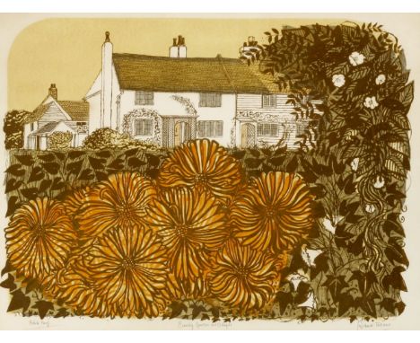 *Robert Tavener (1920-2004)'COUNTRY GARDEN AND COTTAGES' Lithograph, artist's proof 45.5 x 57.5cm *Artist's Resale Right may 