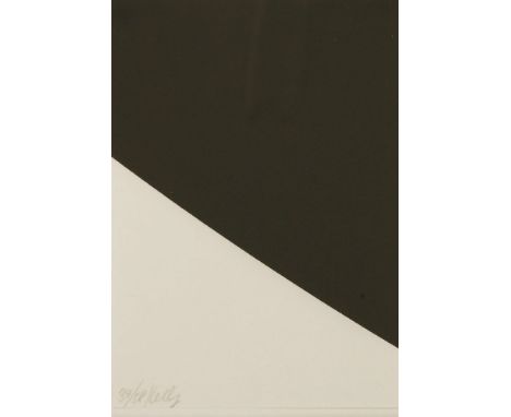 Ellsworth Kelly (American, 1923-2015)BLUE CURVE (Black State)Axsom 284: Gemini 28.229, Los Angeles a colour lithograph (on BF