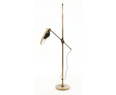 A model '555T' articulated floor lamp, designed by Oscar Torlasco for Lumi, c.1960, 156cm high