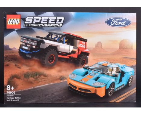 Lego set - Speed Champions - a factory sealed Lego Speed Champions Ford Gt Heritage Edition and Bronco R. No; 76905. Containi