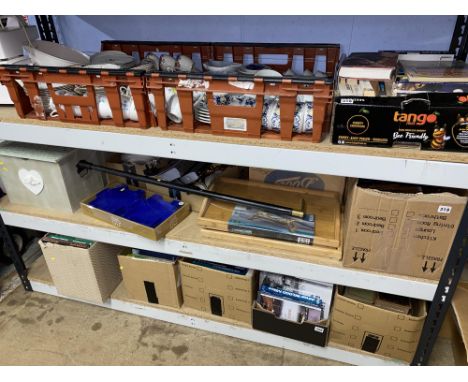 Shelf of assorted including a tea set 