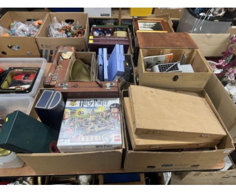 Three boxes of assorted Lego, Wedgwood and a boxed projector