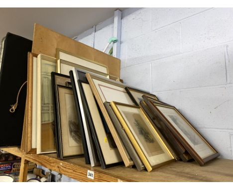 Shelf of pictures, various artists and subjects
