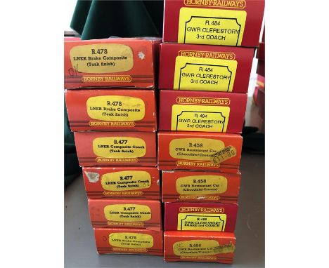 Hornby Railways Rolling stock, thirteen R 478 x 3. R 477 x3, R 484 x 3, R458 x 3 and R488
