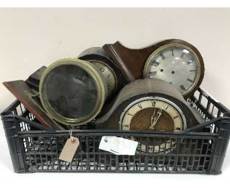 Four mantel clock cases  