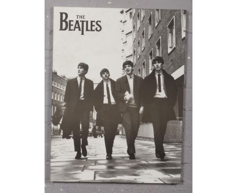 A Monochrome Beatles box canvas photographic print. Provenance, Lathom Hall, Liverpool.  