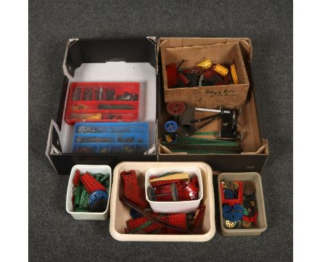 Two boxes of vintage Meccano.  