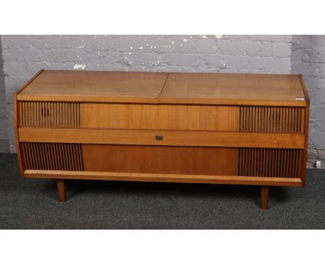 A HMV Model 2340 stereogram, with Garrard model 3000 turntable.  