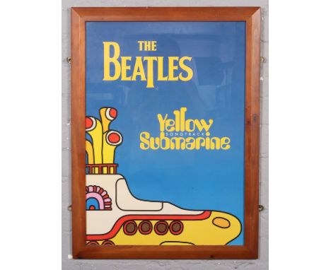 A framed Beatles Yellow Submarine print. Provenance, Lathom Hall, Liverpool.  