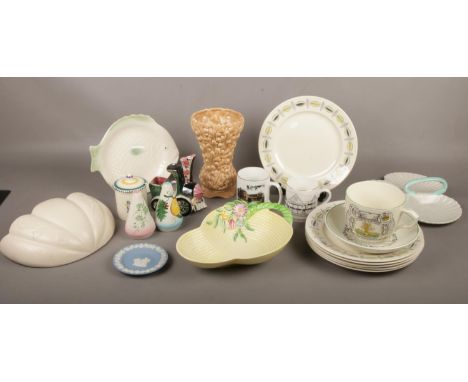 A collection of ceramic's, set of Kathy winkle plates, Sylvac, Poole, Carltonware, Woods, Royal Albert etc  