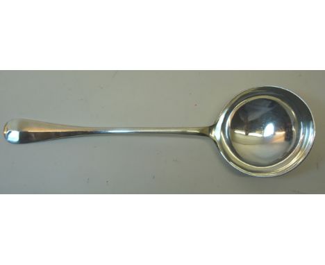 An Edwardian silver rat tailed Soup Ladle, London, 1906, maker William Hutton & Sons Ltd.  (8.8ozs).