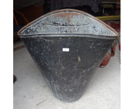 A vintage Grape Pickers metal Hod.  2' 7" (79cms) high.