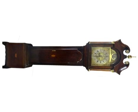 An 18th Century Longcase Clock, the steel and brass arch dial inscribed 'Wm. Powley, Asby' (Westmorland), with date aperture,