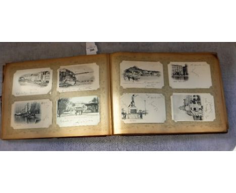 AN ALBUM OF POSTCARDS including architectural and geographical issues