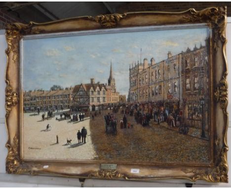 R STANDISH SWEENEY: 'High Town, Hereford', oil on canvas