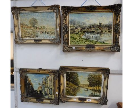 R STANDISH SWEENEY: 'High Summer near Dorking, Surrey', oil on canvas, and three similar paintings