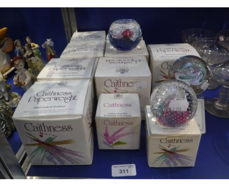 A COLLECTION OF CAITHNESS GLASS PAPERWEIGHTS, some in original boxes 