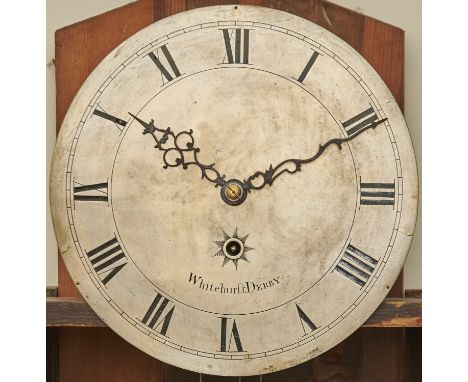 A rare longcase regulator timepiece, Whitehurst, Derby, c1770, the 11" round silvered brass dial inscribed Whitehurst Derby a