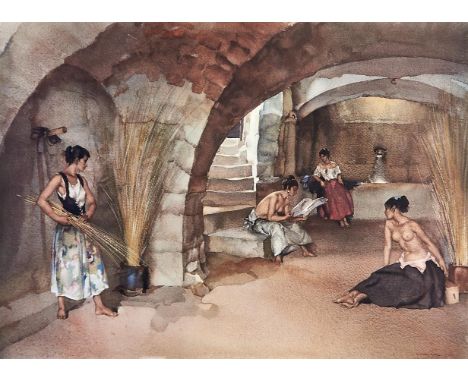 Sir William Russell Flint RA, PRWS, RSW (1880-1969) - The Four Sisters, Chazelet, lithograph, signed by the artist in pencil,