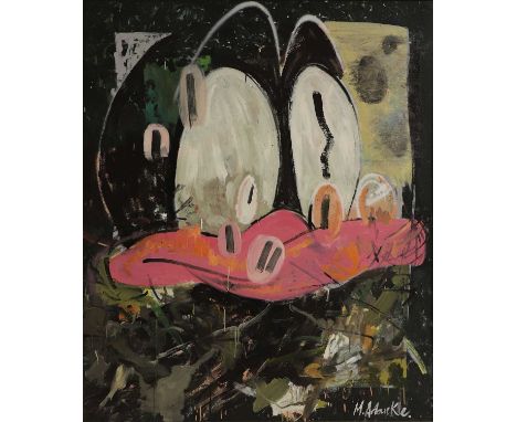 Matt Arbuckle (New Zealand, b.1987) Untitled (duckface)signed 'M. Arbuckle' l.r., also signed and dated '2011' verso, oil on 