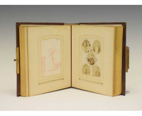 Royal Interest - Victorian and later carte de visite album, approximately thirty sepia photographic cards, mostly portraits o