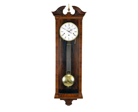 Comitti of London - Limited edition three-train chiming Vienna-style wall clock, 'The Ely Clock', 3/50, 2003, 7-inch dial, tw
