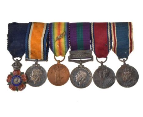 A Great War miniature medal group awarded to Major George Van Baerle Gillan comprising Order of the Indian Empire, War Medal,