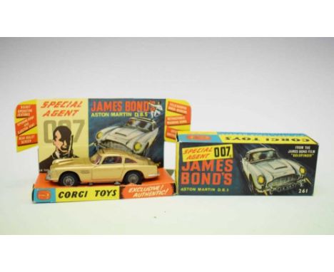 Corgi - James Bond 007 261 Aston Martin D.B.5, boxed, with inner card displayCondition report: Secret agent document and fabr