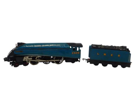 A Hornby Dublo two rail class A4 locomotive Silver Link, 4-6-2, 2509, in LNER blue possibly repainted. 