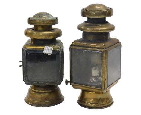 A Rotax Motor Company brass side light and a Howes and Burley of Birmingham brass side light. (2)