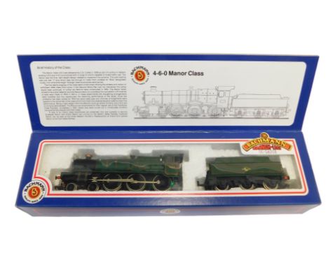 Bachmann Branchline OO gauge Manor class locomotive Foxcote Manor, 4-6-0, 7822, in BR lined green, 31-306, boxed.