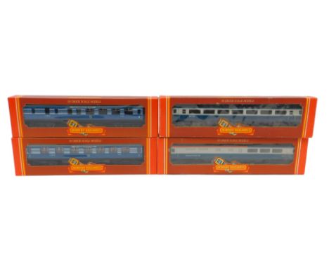 Hornby OO gauge coaches, including R425 BR Intercity coach Mark 3 first class open, R427 BR Intercity coach Mark 3 buffet 125