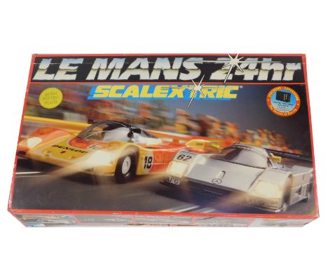 A Scalextric Le Mans 24 Hour slot car set C440, boxed.WARNING! This lot contains untested or unsafe electrical items.  It is 