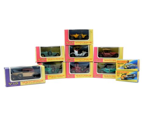 Matchbox Models of Yesteryear and Superfast boxed diecast, including Y11 1912 Packard Landolet, Y15 1907 Rolls Royce Silver G