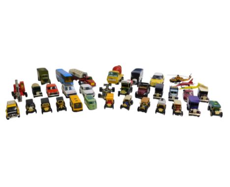 Corgi Tonka and other unboxed playworn diecast, including Corgi Bedford O Series van US Army, Matchbox Superkings K18 articul