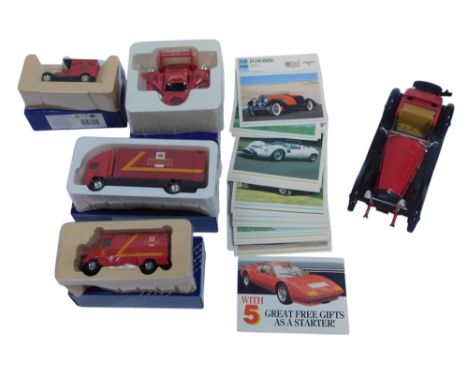A Polistil diecast model of an Alfette 1750, scale 1/16, four Corgi diecast Millennium Collection vehicles, all boxed, compri